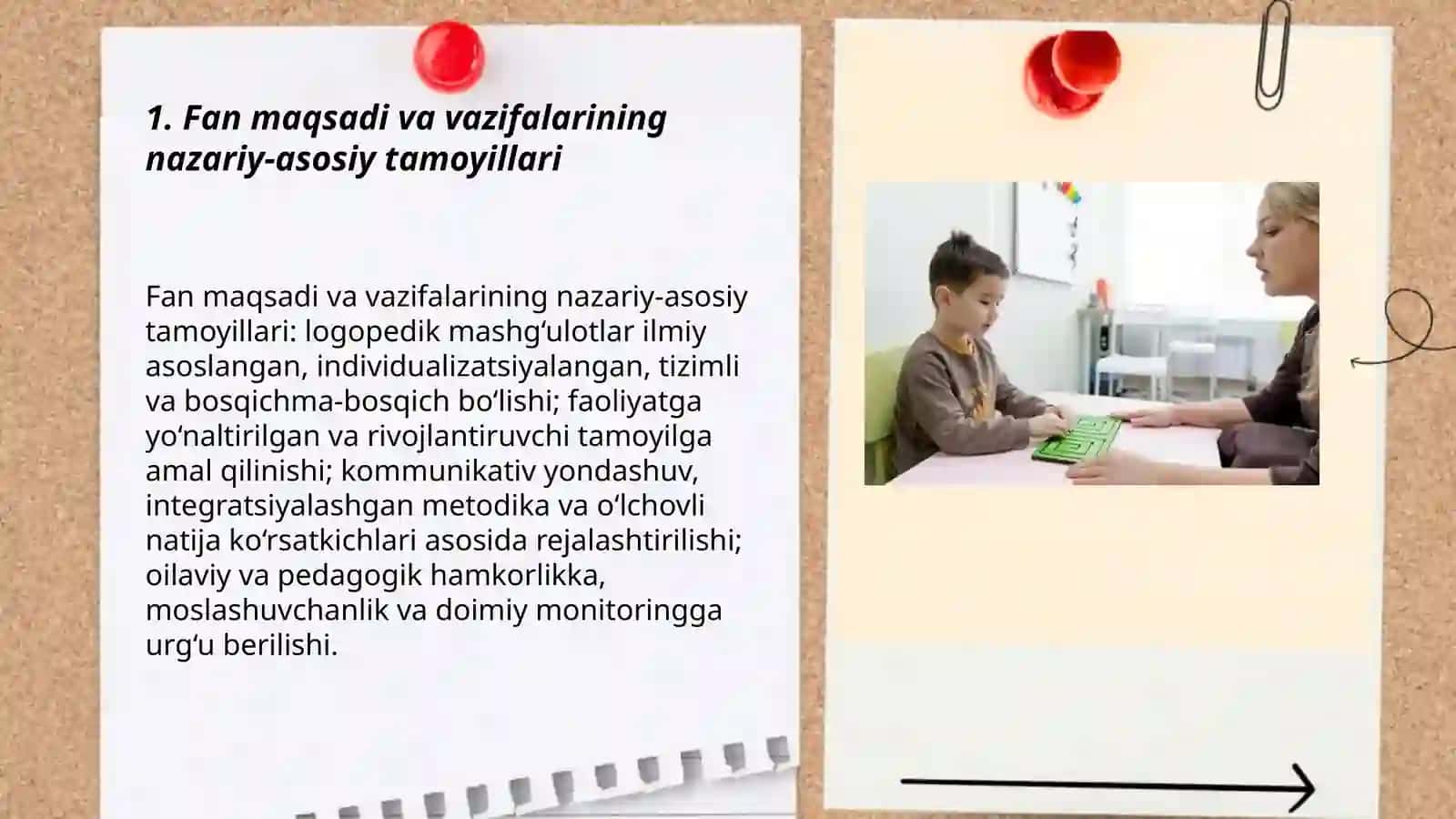 Logopedik mashg'ulotlarni tashkil etish va rejalashtirish 3