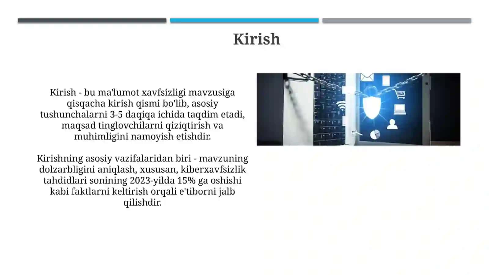 Axborot komunikatsiya tizimlarida axborot xavfsizligi 3