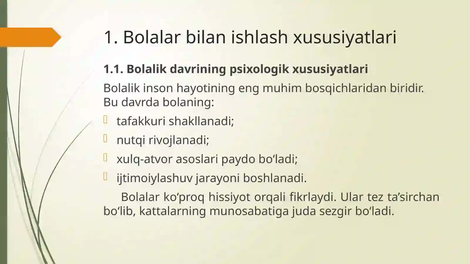 Bolalar, o'smirlar va kattalar bilan ishlash xususiyatlari. 3