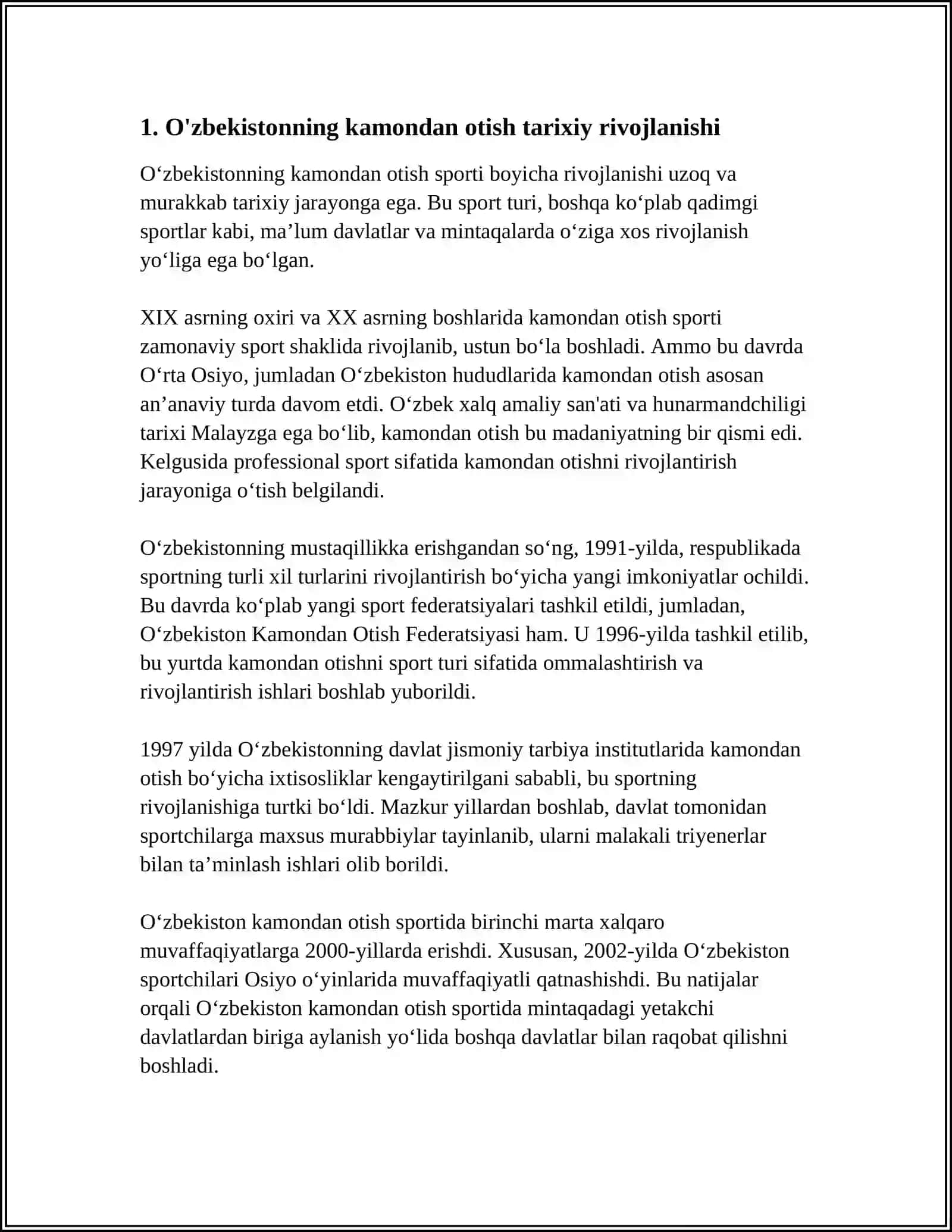O'ZBEKISTON KAMONDAN OTISH FEDERATSIYASI 3