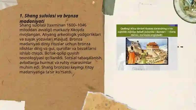 Shang sulolasi va bronza madaniyati 3