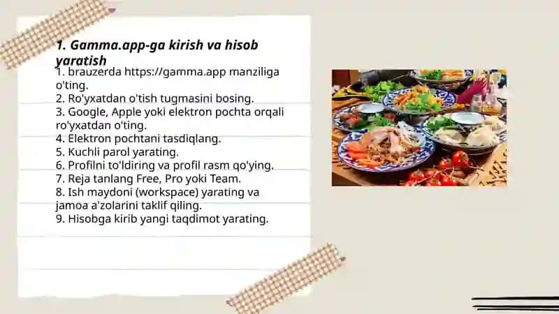 Gamma.app-ga kirish va hisob yaratish 3
