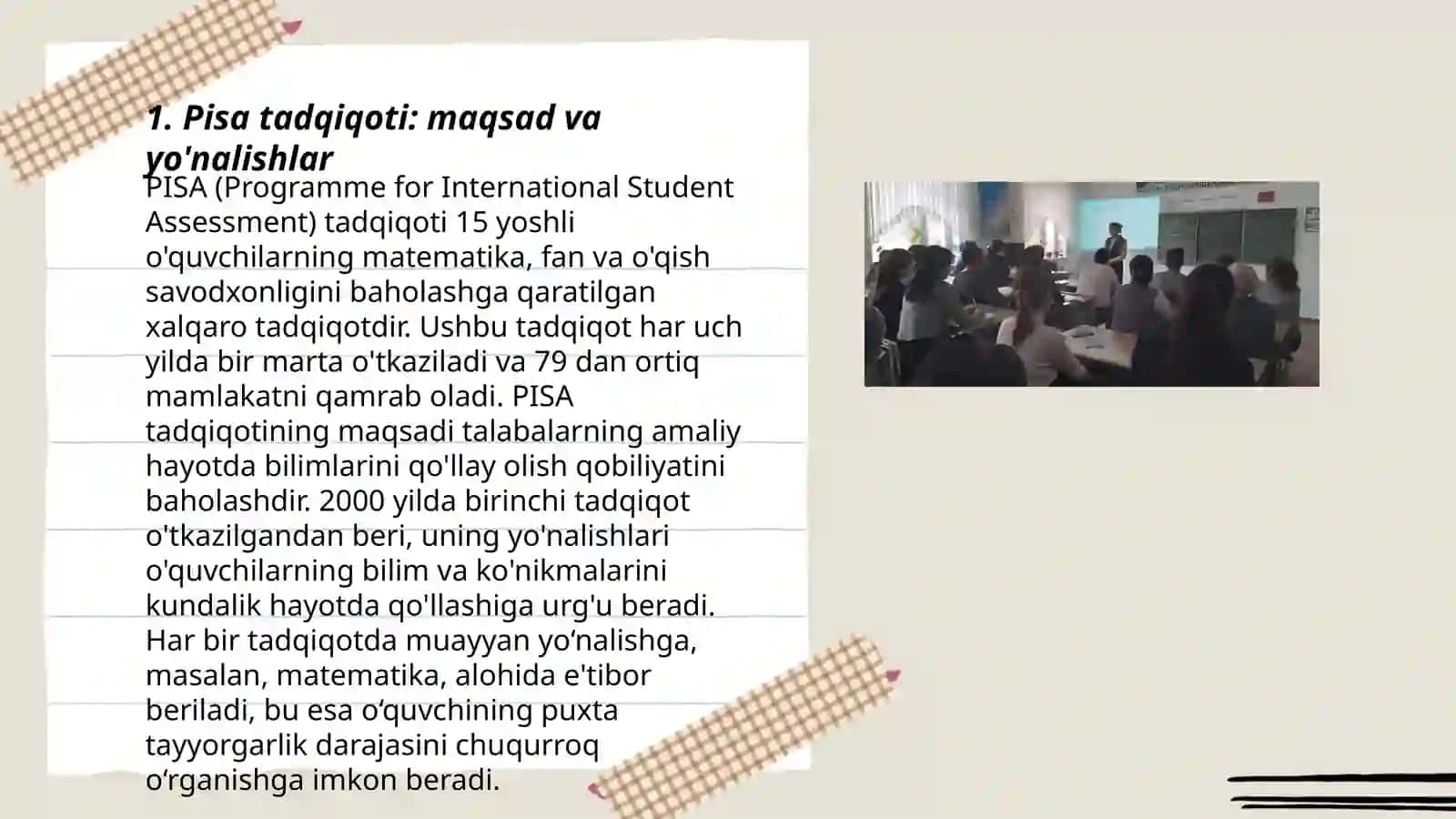 Pisa tadqiqoti haqida umumiy maʼlumotlar 3