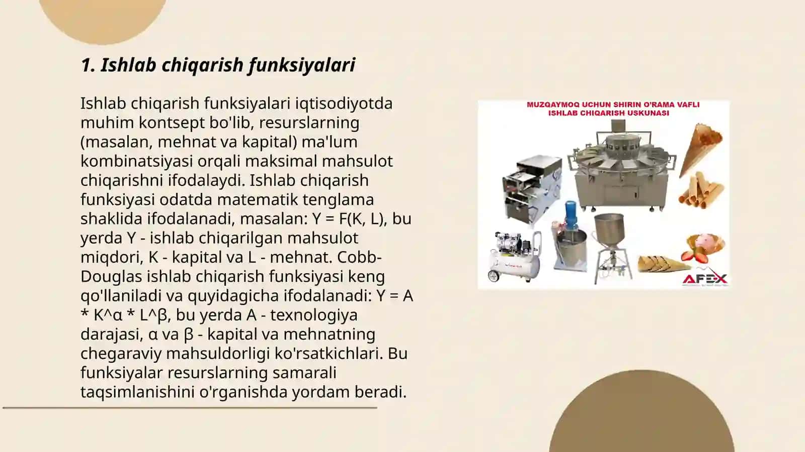 Ishlab chiqarish funksiyalari 3