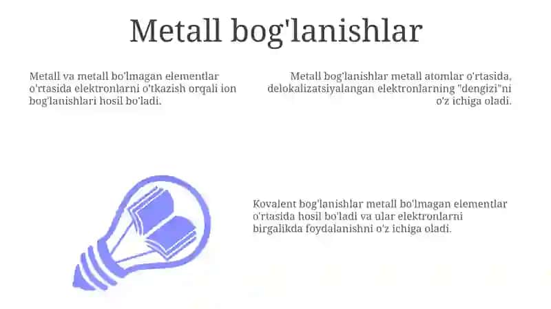 Kimyoviy bogʻlanish turlari 3