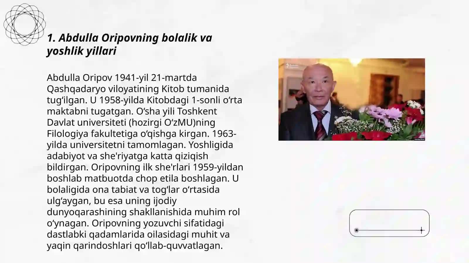 Abdulla Oripov hayoti va ijodi 3