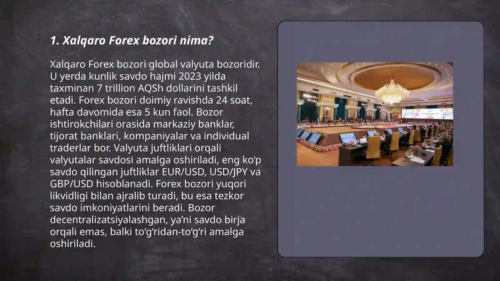 Xalqaro Forex bozori 3