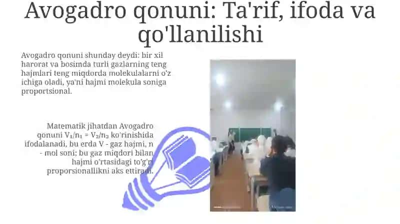 Avagadro qonuni va gazlar aralashmasi 3
