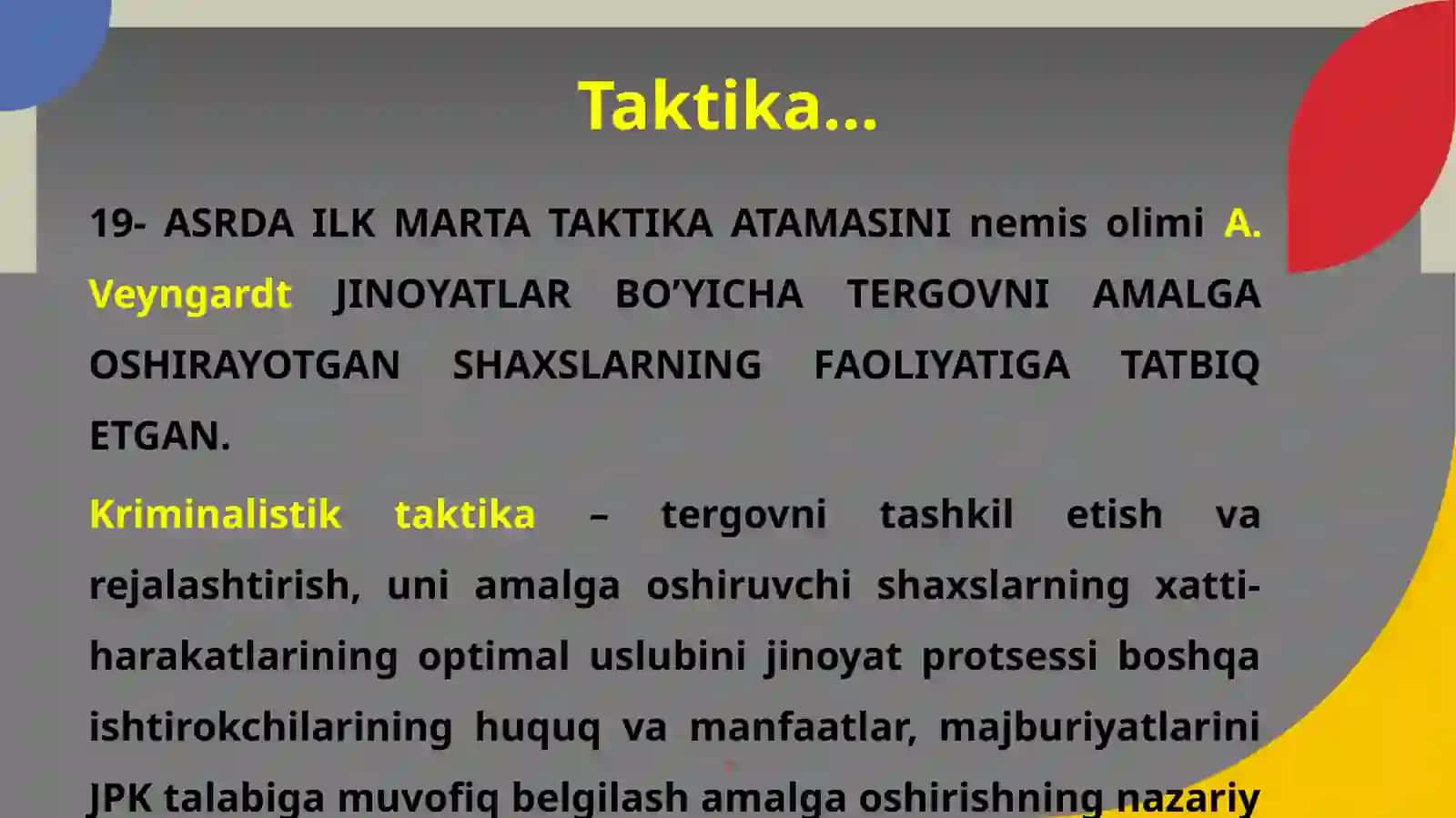 KRIMINALISTIK TAKTIKANING UMUMIY QOIDALARI 3