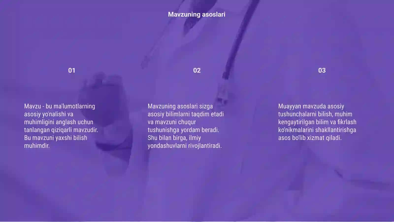 Mavzu - bu ma'lumotlarning asosiy yo'nalishi va muhimligini anglash uchun tanlangan qiziqarli mavzudir 3