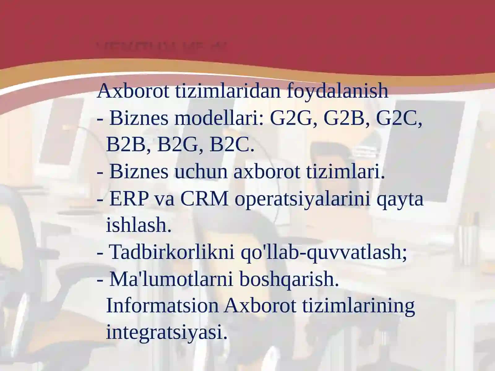 Axborot tizimlaridan foydalanish 3