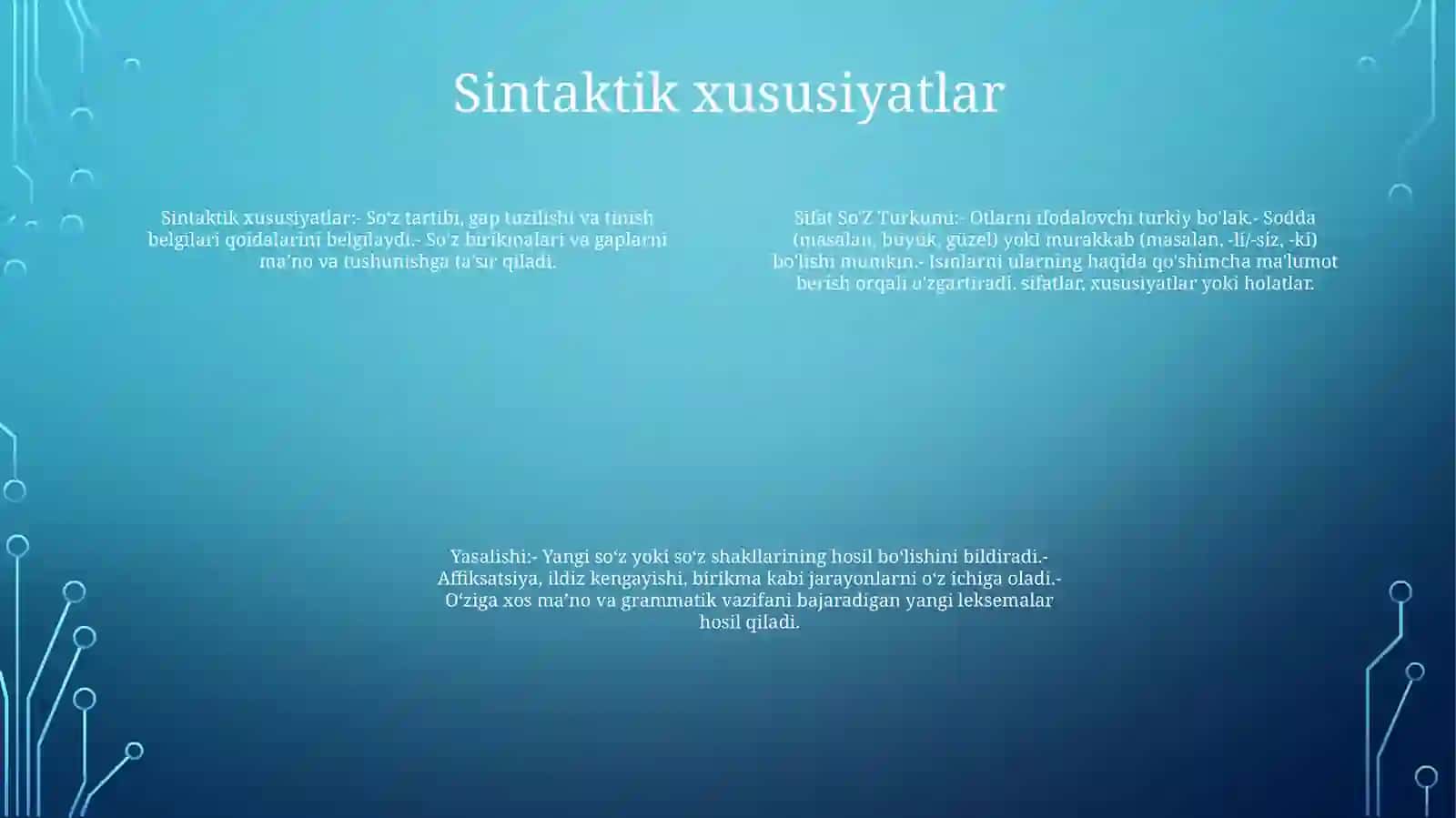 Sifat So’Z Turkumi Va Ularning Morfologik,SintaktikXususiyatlari 3