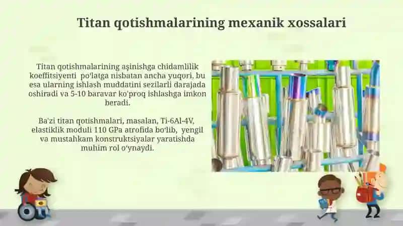 Titan ishlab chiqarish texnologiyasi titan qotishmalar 3