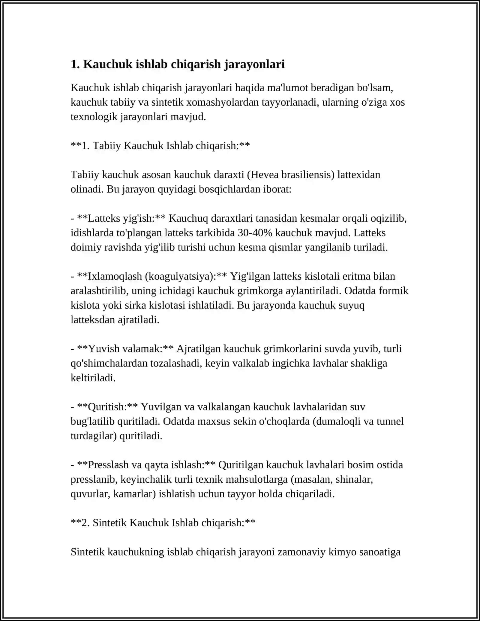KAUCHUK ISHLAB CHIQARISH TEXNOLOGIYASI 3