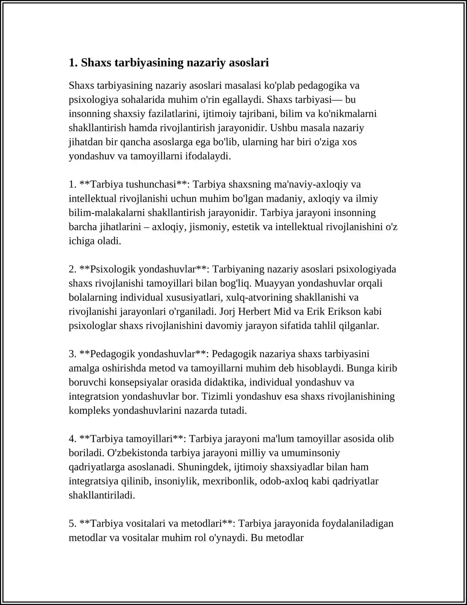 PEDAGOGIKA SHAXS TARBIYASI VA RIVOJLANISHI 3