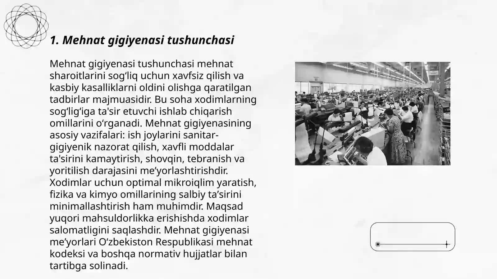 Mehnat Gigiyenasi va Ishlab Chiqarish Sanitariyasi 3