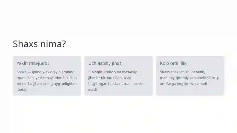 Shaxs Rivojlanishiga Ta'sir Etuvchi Omillar 3