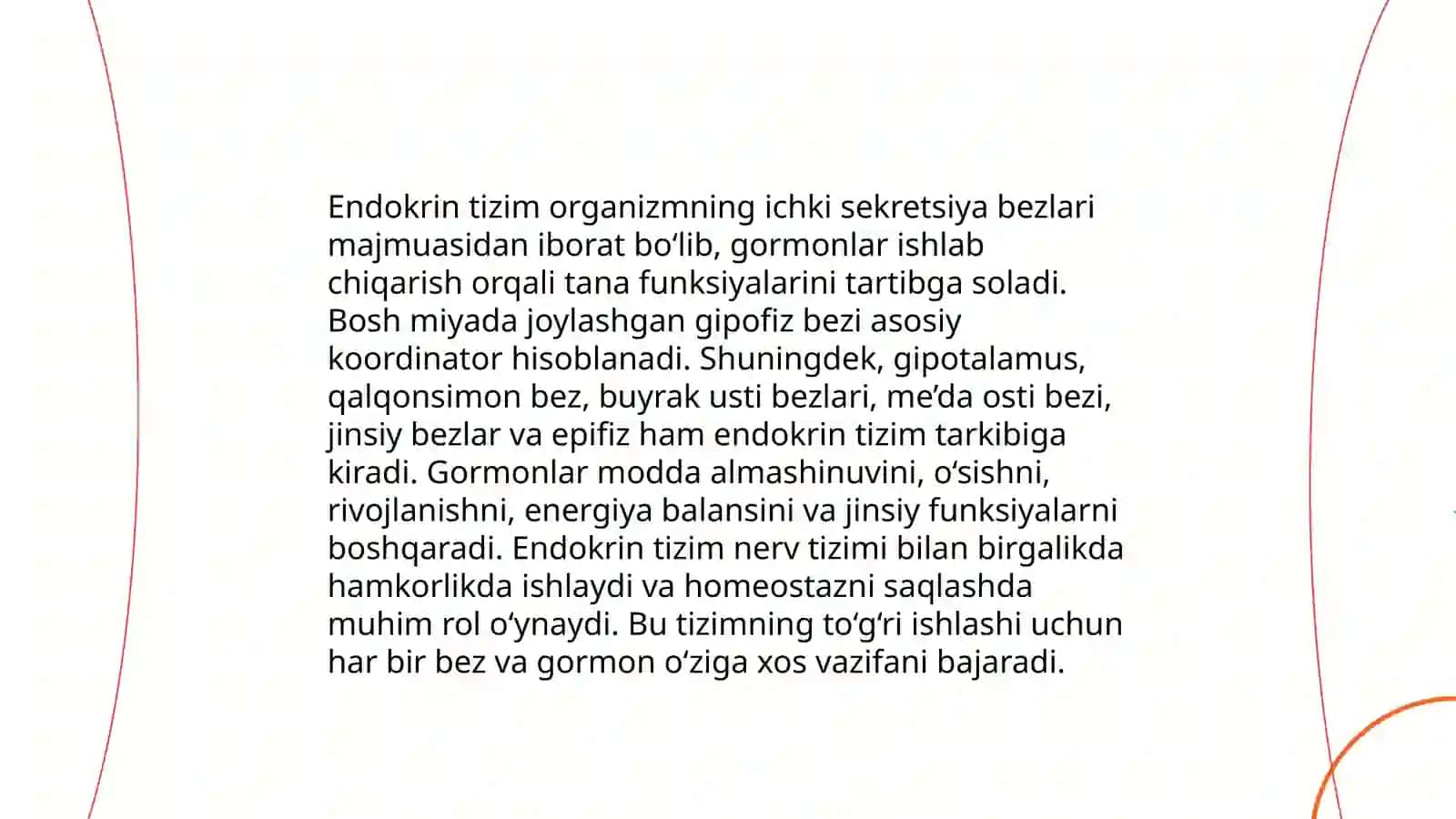 Endokrin tizimning umumiy tuzilishi 3