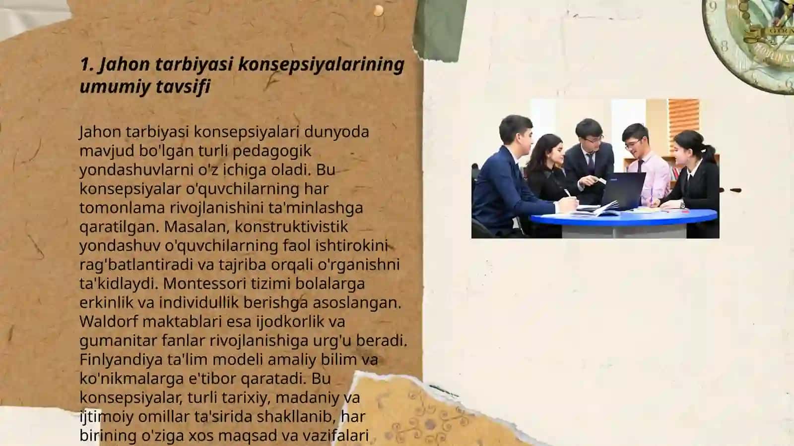 Jahon tarbiyaviy konsepsiyalari namunalarining qiyosiy-pedagogik tahlili 3