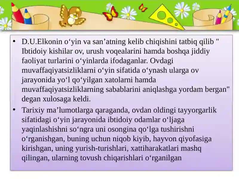 O’yin faoliyati haqida tushuncha 3