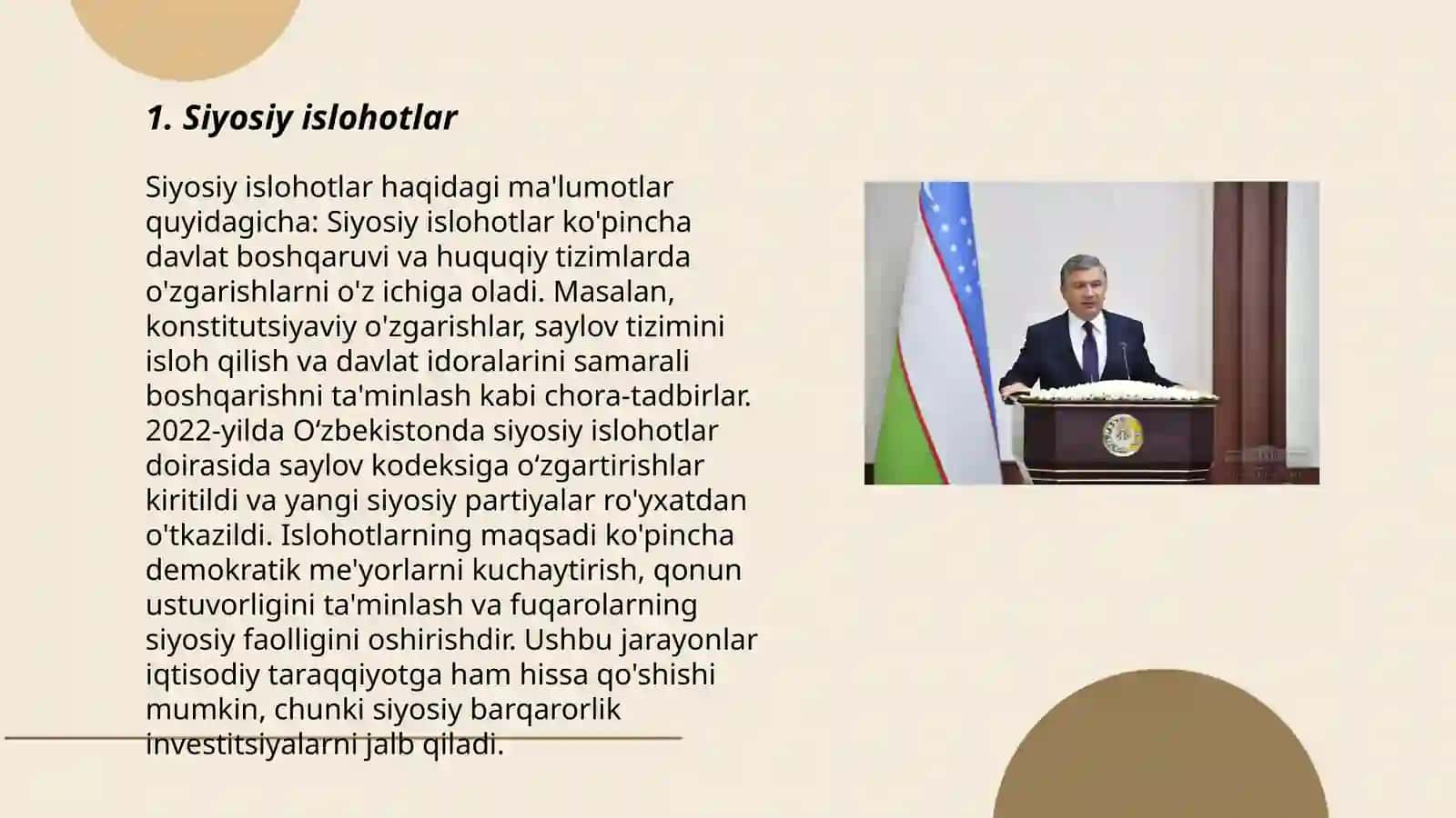 Siyosiy islohotlar 3