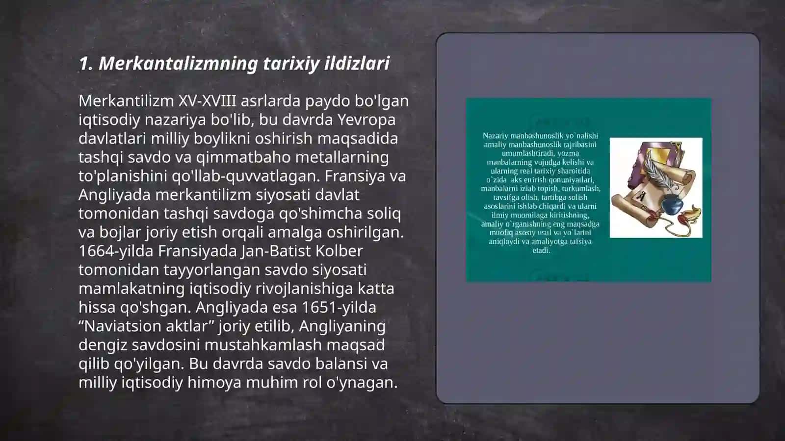 Merkantalizm g‘oyasi vujudga kelishining iqtisodiy va ijtimoiy shart sharoitlari 3