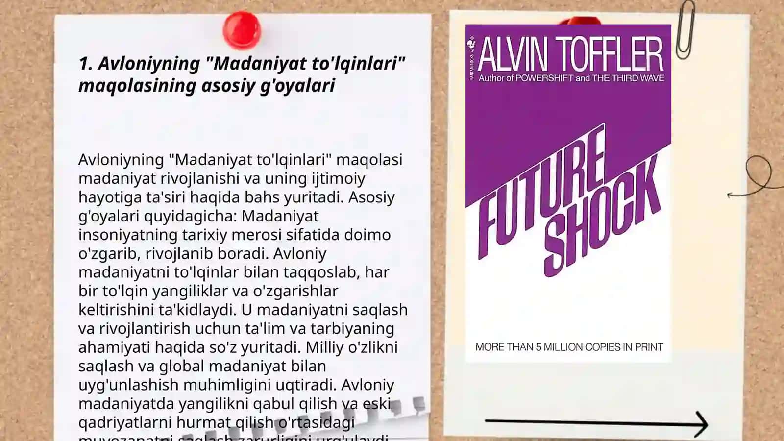 Madaniyat to'lqinlari maqolasi va E.Tofflerning "Uchinchi to'Iqin" asari 3