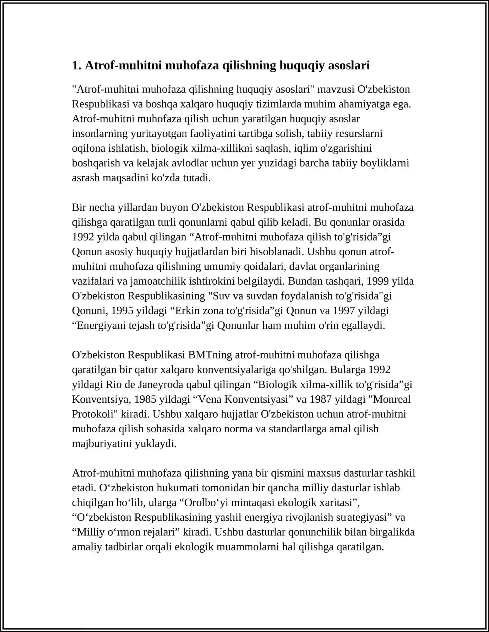 OʻZBEKISTONDA TABIATNI MUHOFAZA QILISH 3