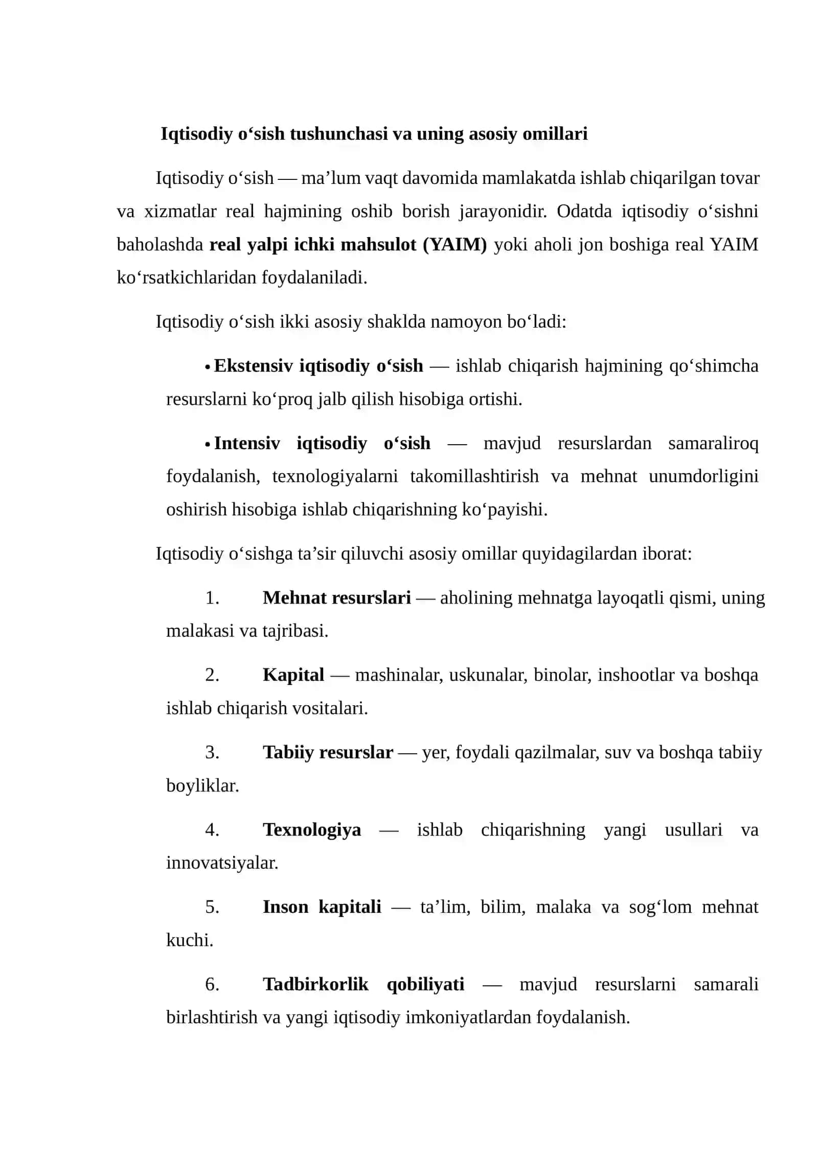 IQTISODIY O‘SISHNING DINAMIK MODELLARINI (HARROD–DOMAR, SOLOU, ROMER VA BOSHQALAR) TAQQOSLASH HAMDA ULARNING AFZALLIK VA KAMCHILIKLARI 3
