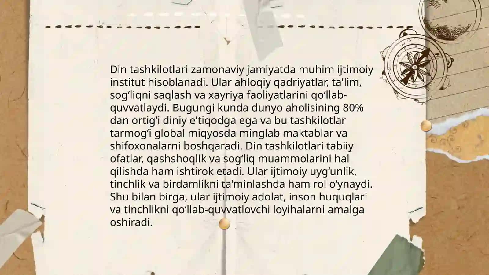 Din tashkilotlarining zamonaviy dunyoviy me'yorlarga moslashuvining ahamiyati 3