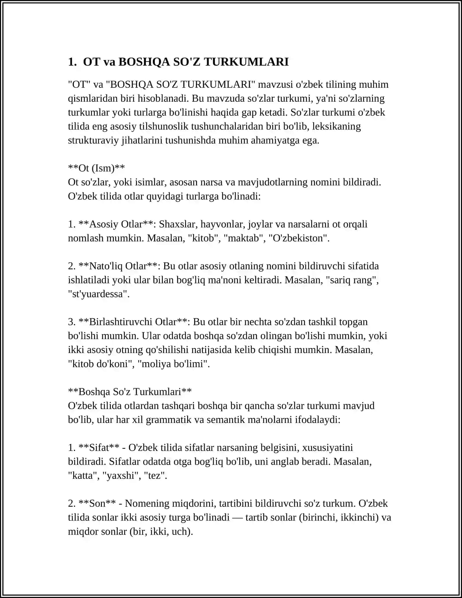 OT SO'Z TURKUMINI O'RGANISHDA QO'LLANILADIGAN KO'RGAZMALAR 3