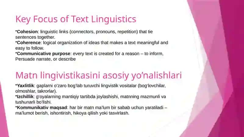 Matnlingvistikasi (Text Linguistics) 3