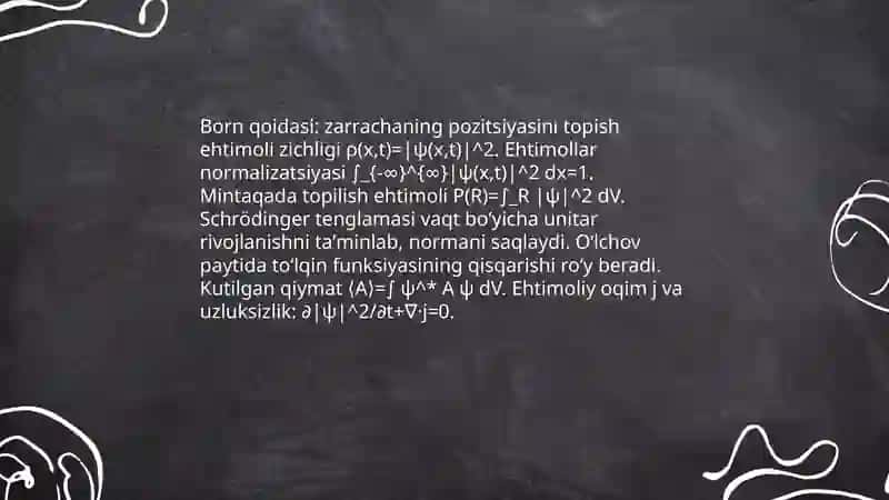 To'lqin funktsiyasi statistik talqini 3