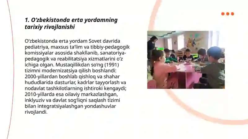 O‘zbekistonda ilk yoshdagi bolalarga erta yordamni yuzaga kelishi va rivojlanishi 3