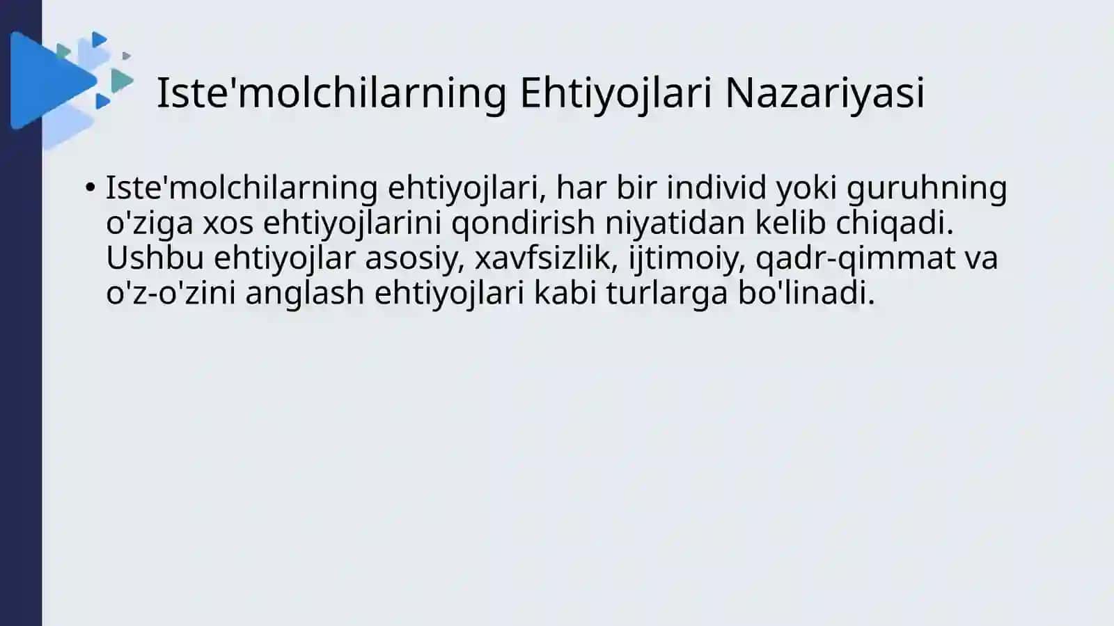 Iste'molchilarning ehtiyojlari 3