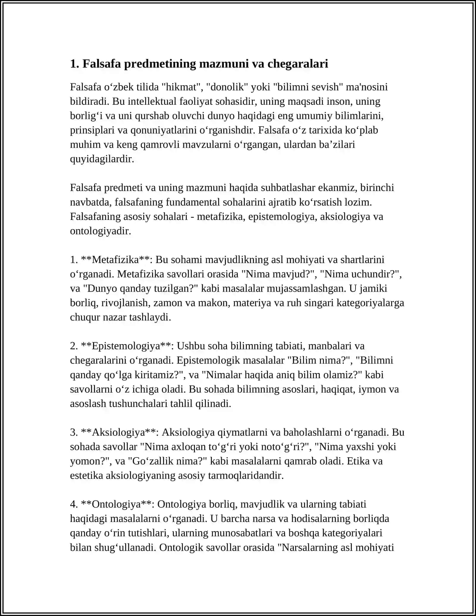 FALSAFA PREDMETI, VAZIFASI VA MAQSADI 3