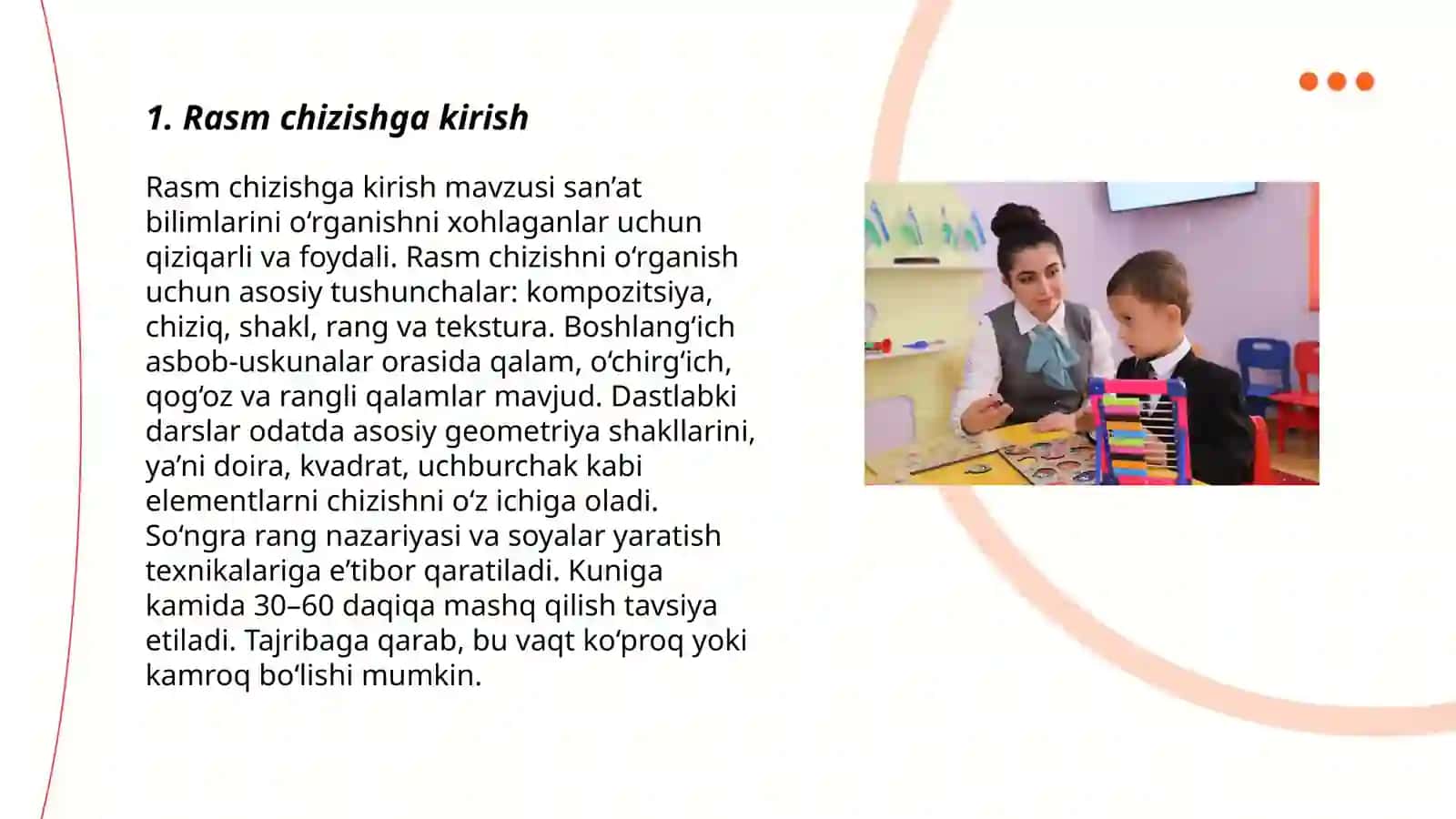 Maktabgacha yoshdagi bolalarni rasm chizishga òrgatish 3