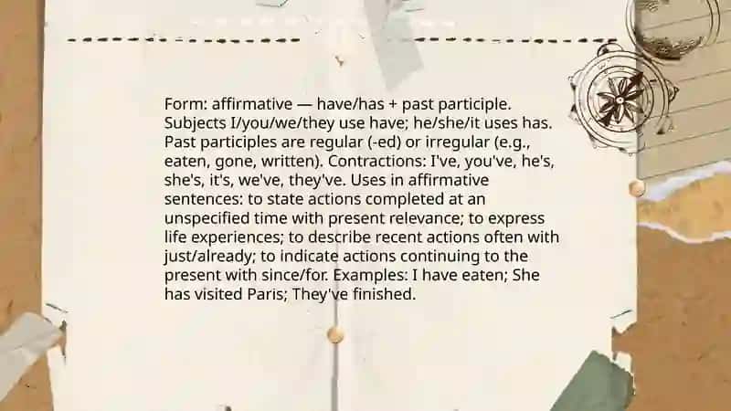 Present Perfect 3