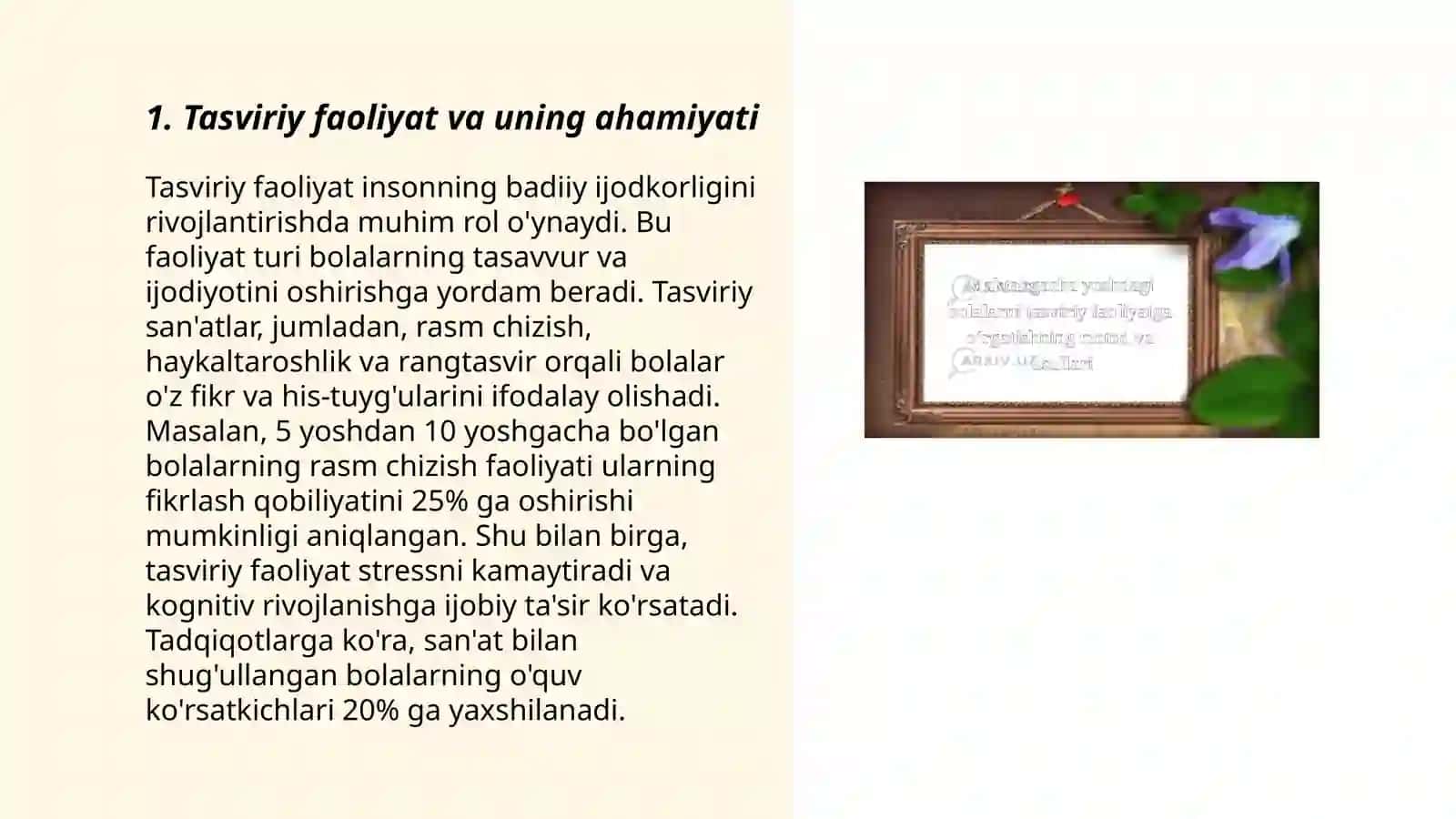 Tasviriy faoliyatga o'rgatishning metod va usullari 3
