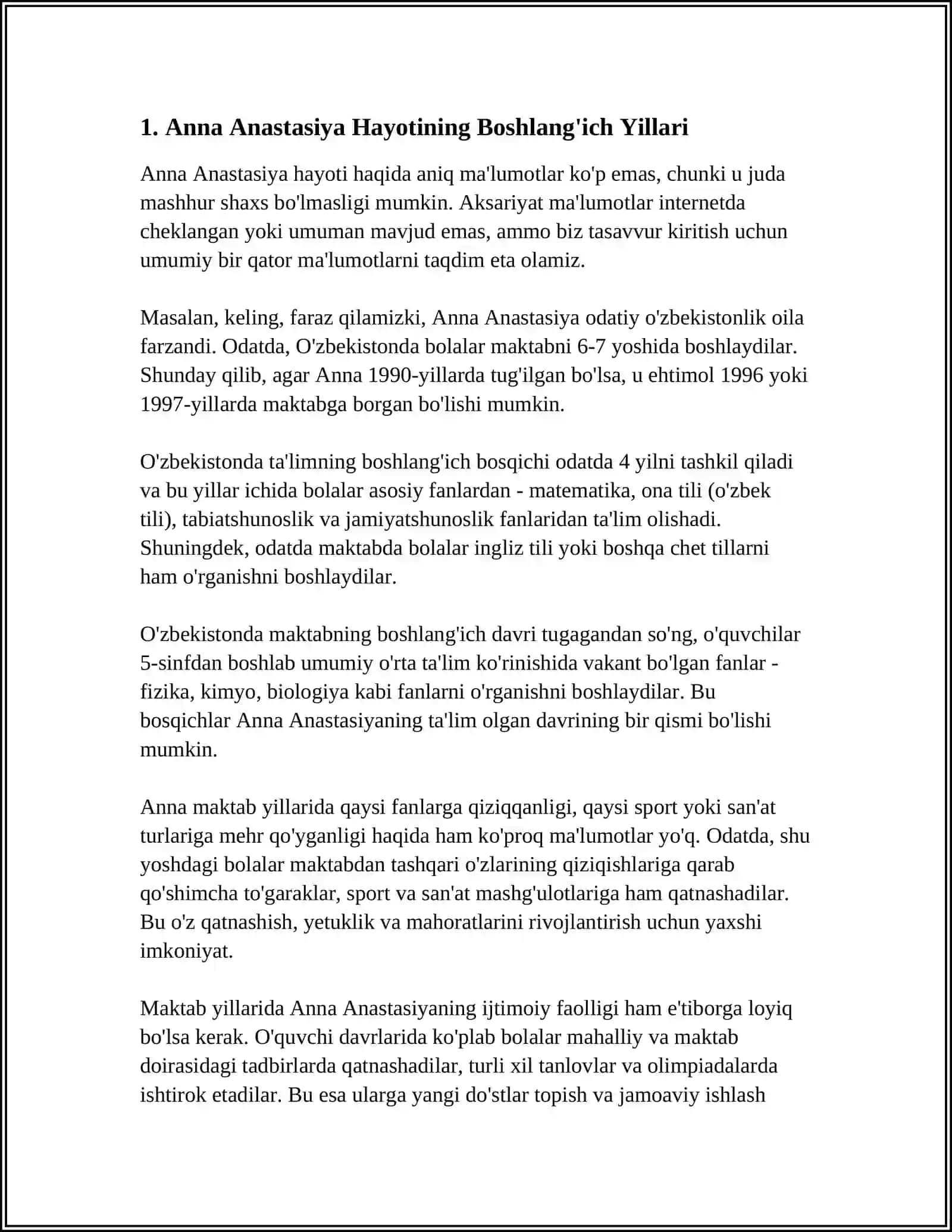 ANNA ANASTASIA HAYOTI VA IJODI HAQIDA 3