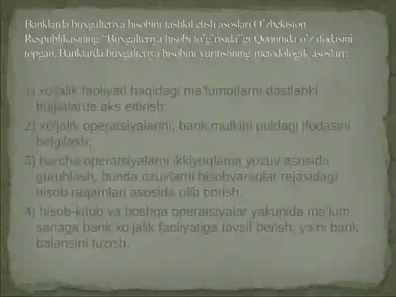 Bank buxgalteriya hisobotlarining tuzilishi 3