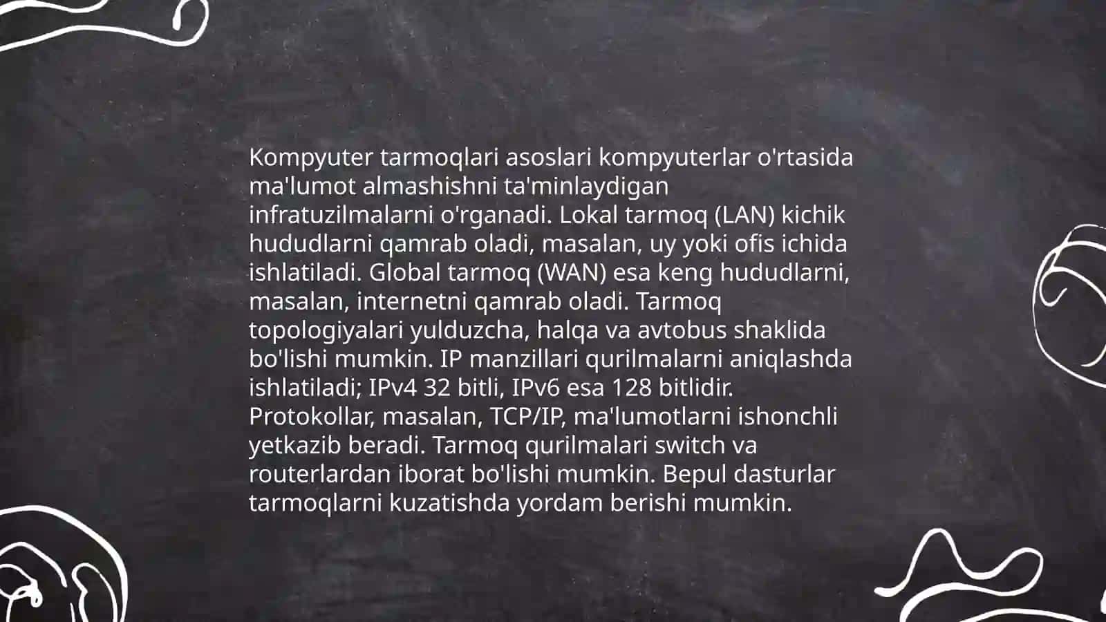Kompyuter tarmoqlari uning asosiy tushunchalari va turlari 3