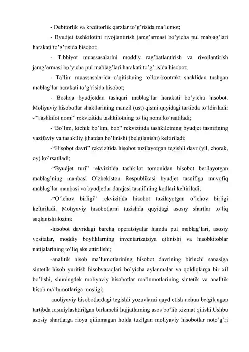 Byudjet tashkilotlarida moliyaviy natijalar hisobi 3
