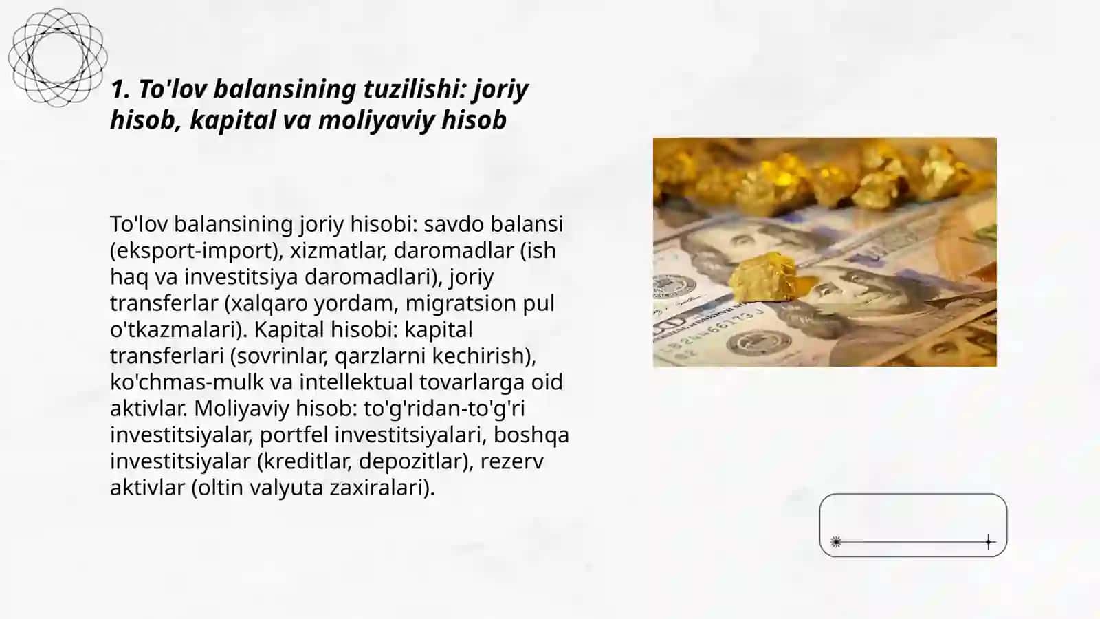 To'lov balansi, tashqi qarz va oltin valyuta zaxiralari 3