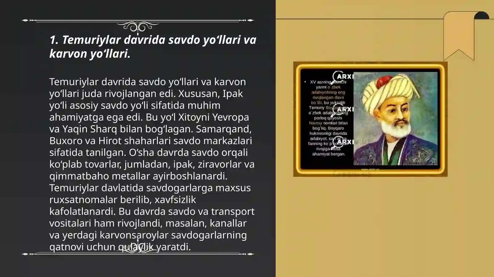 O’RTA OSIYODA TEMURIYLAR DAVRIGACHA VA AMIR TEMUR VA TEMURIYLAR DAVRIDAGI IQTISODIY G‘OYALAR VA IQTISODIY SIYOSAT 3