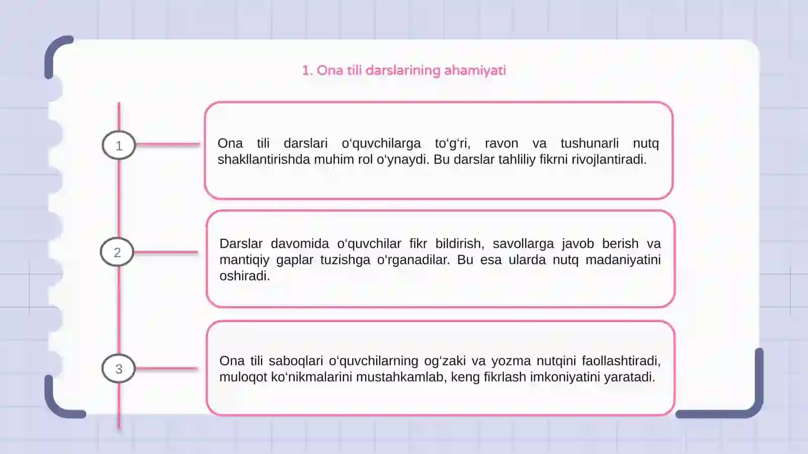 Ona tili oʻqish savodxonligi darslari 3