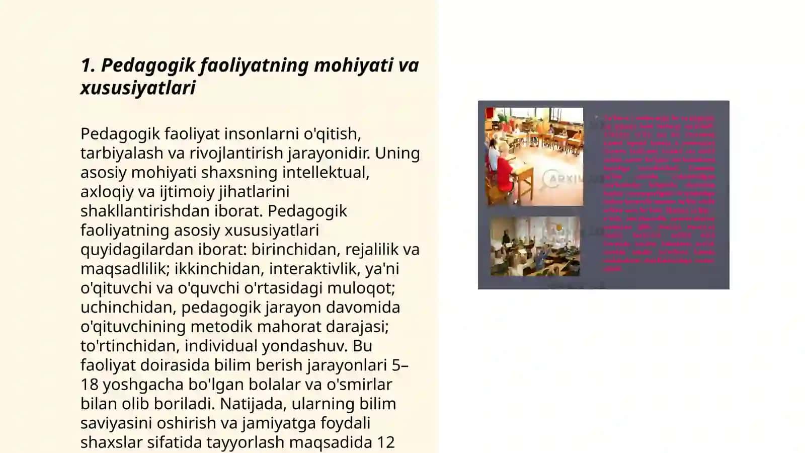 Pedagogik faoliyatni ilmiy tashkil erish 3