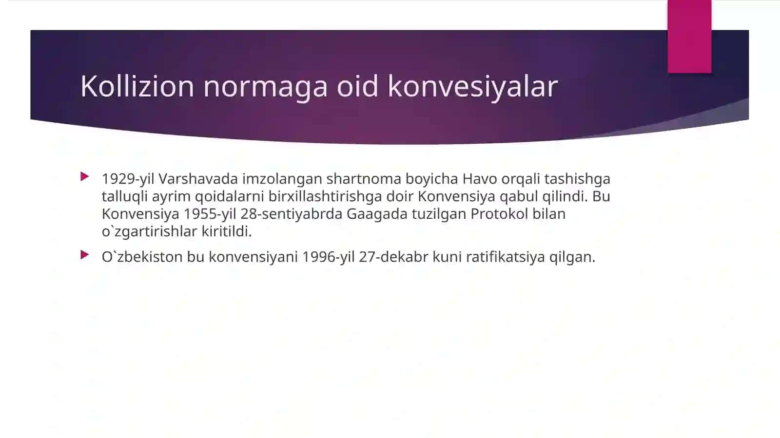 KOLLIZION MASALALAR VA ELEKTRON SHARTNOMALAR 3