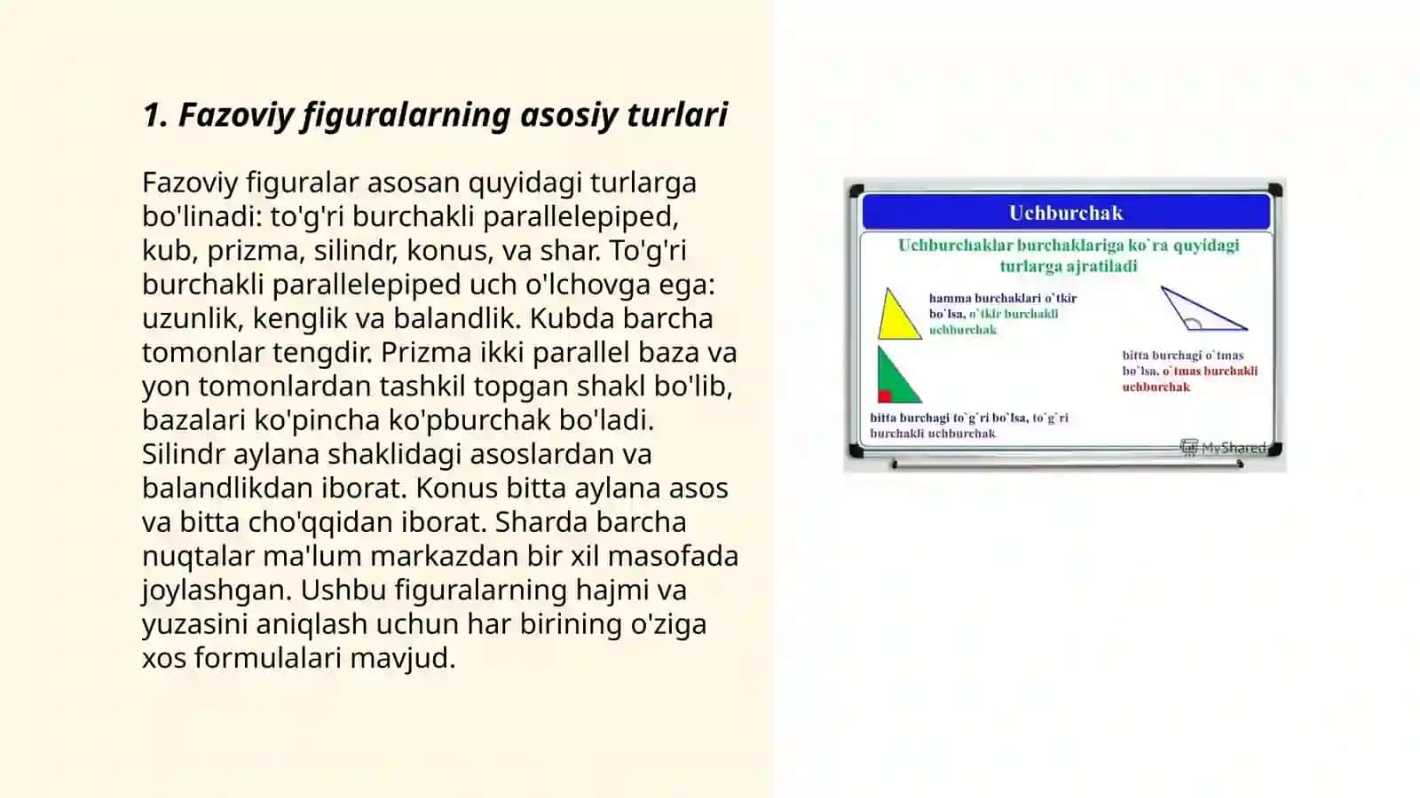 Fazoviy figuralarning tekislik bilan kesimlarini yasash 3