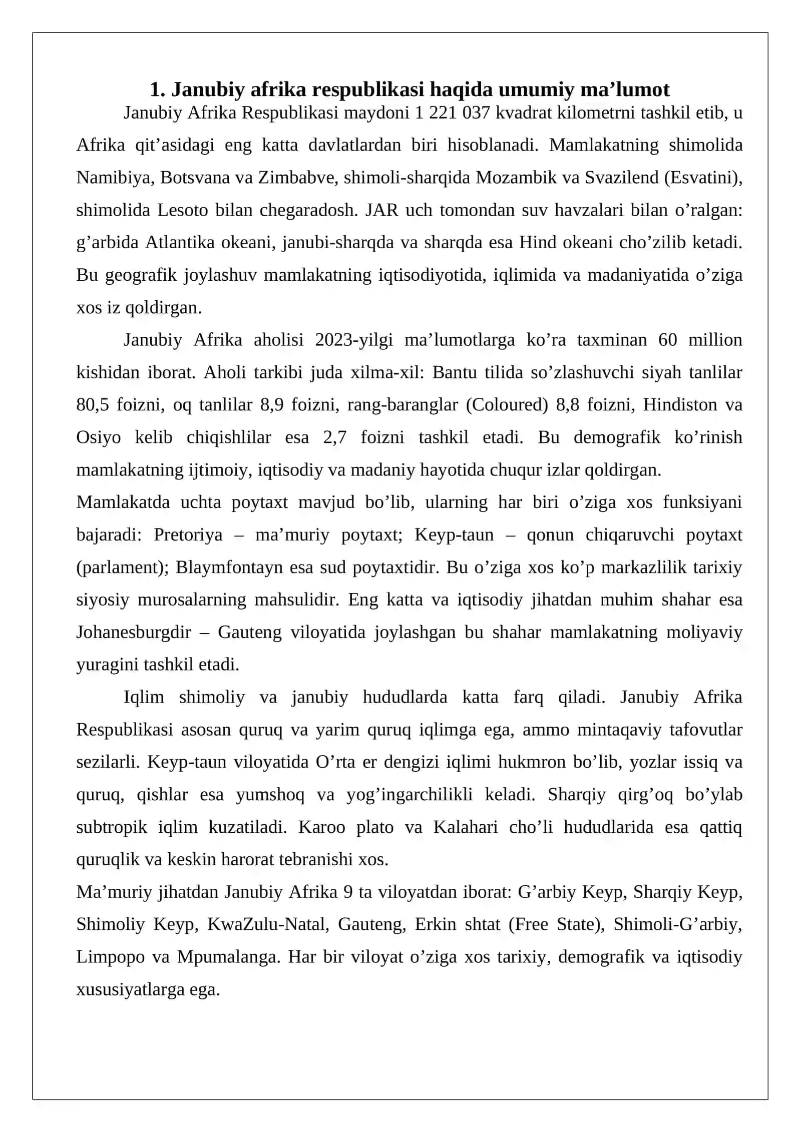 Janubiy afrika xalqlari xo’jaligi va madaniyati 3